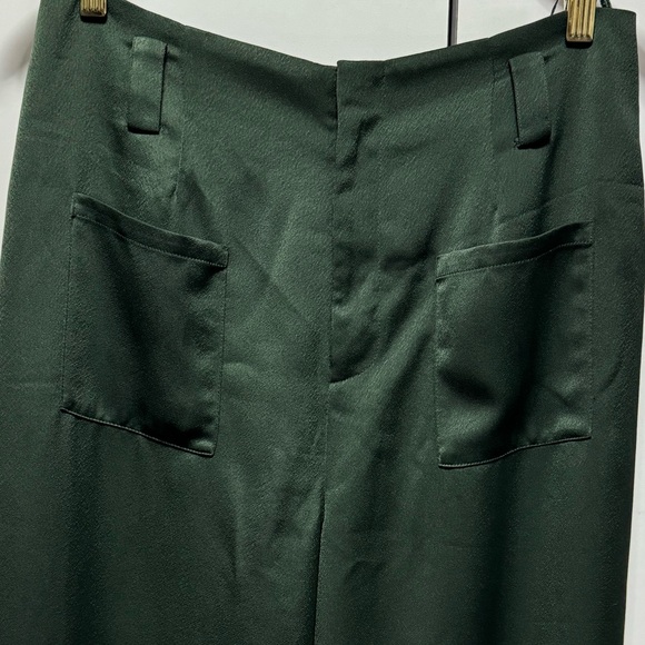 NWT BOSKEMPER green Carlton high waisted front pockets wide leg belt pants - Picture 9 of 15